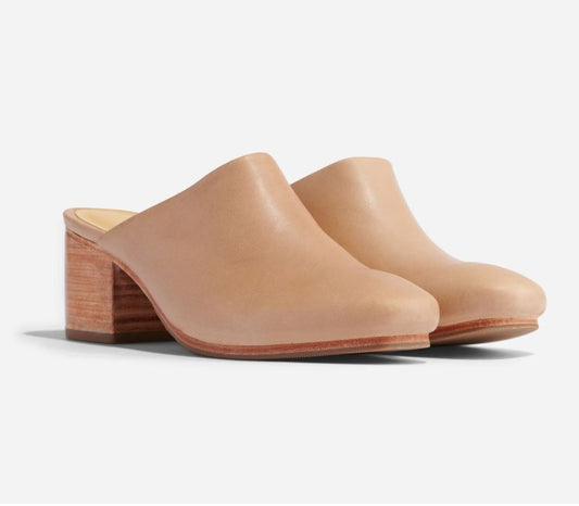 All-Day Heeled Mule - Almond